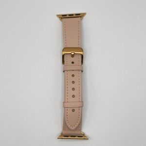 Blush Pink Leather Smartwatch Band with Gold Hardware